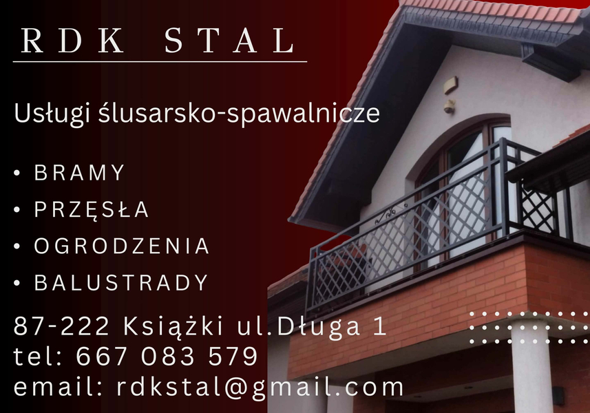 Zdjęcie na okładce dla RDK Stal Ogrodzenia Balustrady Bramy